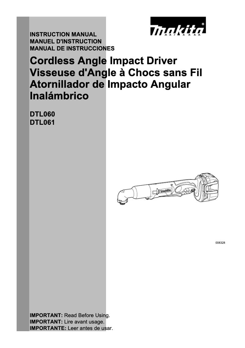 Page n°1 - Manuel utilisateur Makita DTL061ZJ