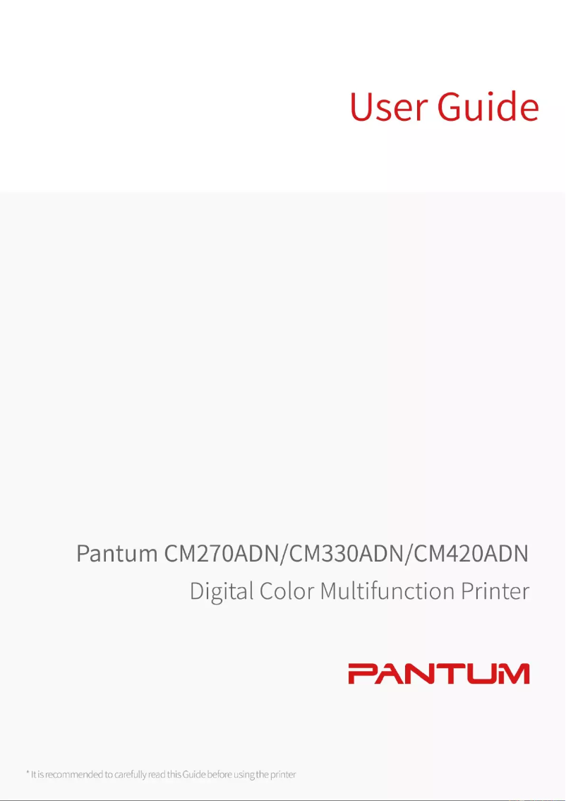 Page n°1 - Manuel utilisateur Pantum CM270ADN