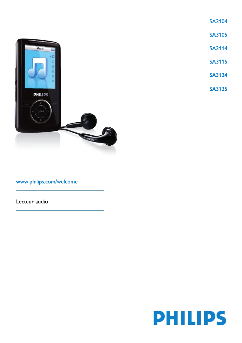 Image de la première page du manuel de l'appareil GoGear SA3114