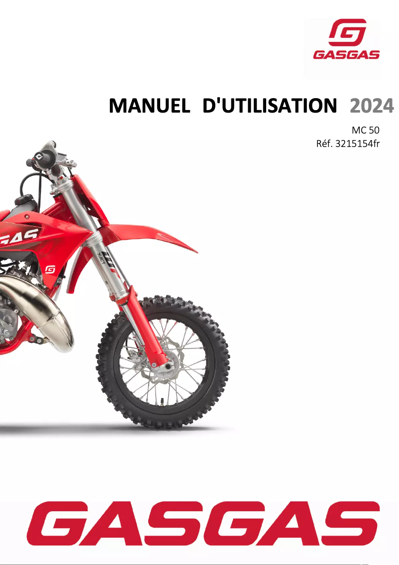 Página 1 del manual Manual de usuario GasGas MC 50 (2024)