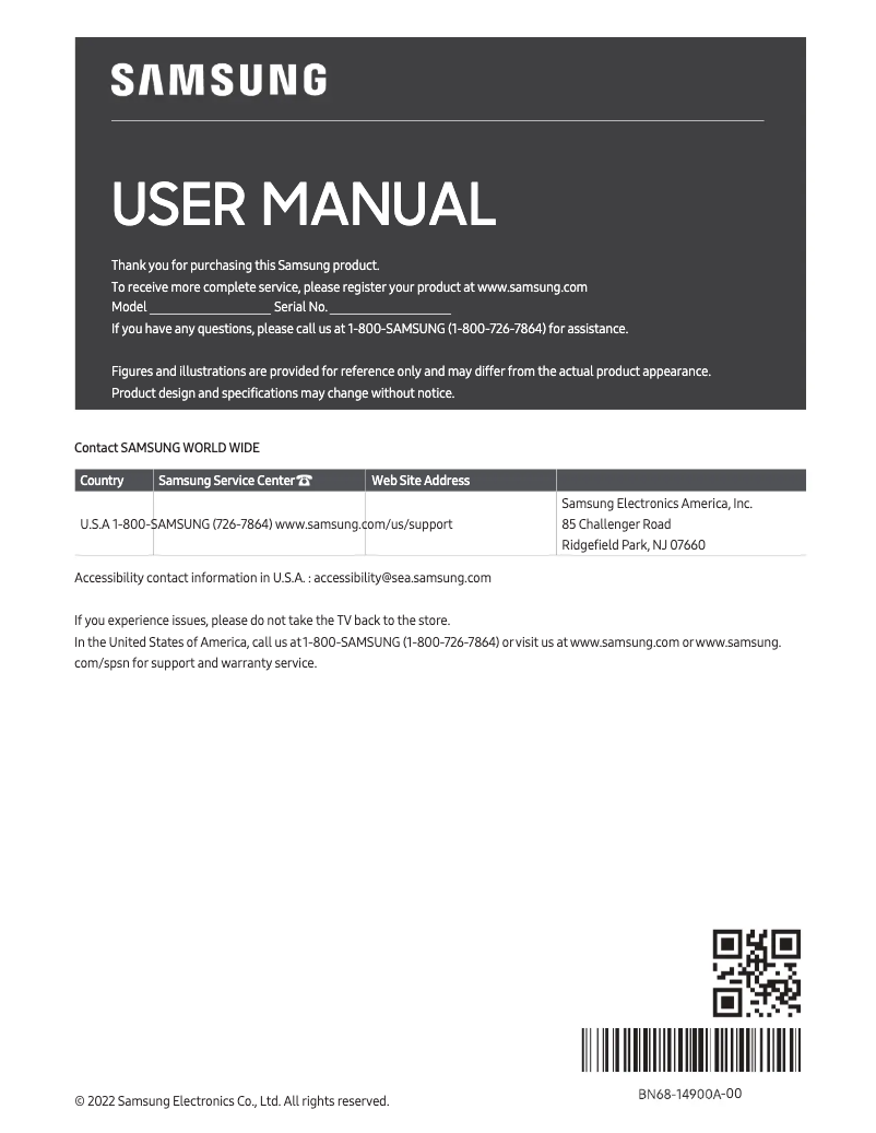 Page n°1 - Manuel utilisateur Samsung QN65QN95B