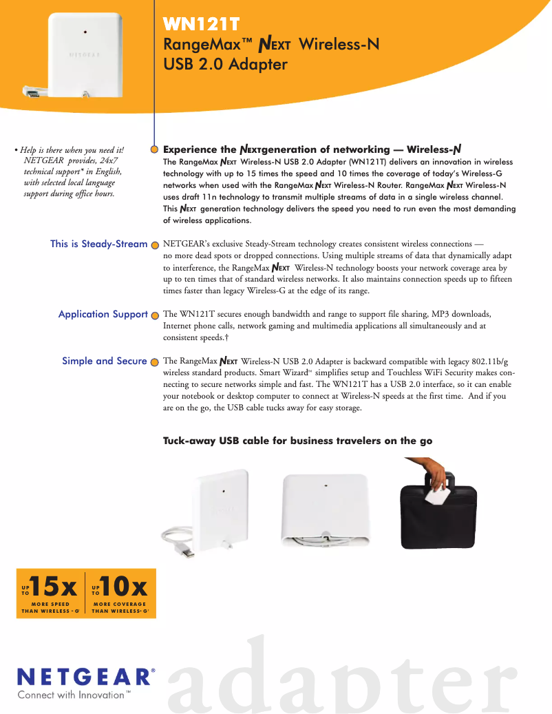 Page n°1 - Fiche technique Netgear WN121T