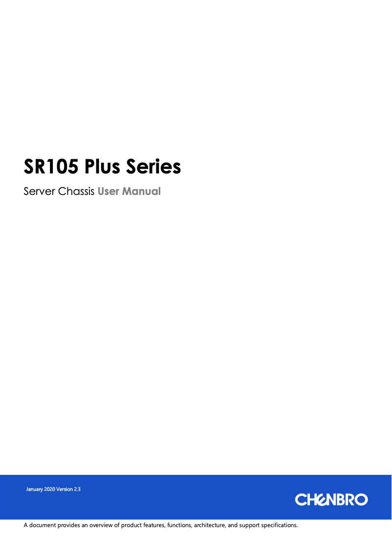 Image de la première page du manuel de l'appareil SR105 Plus
