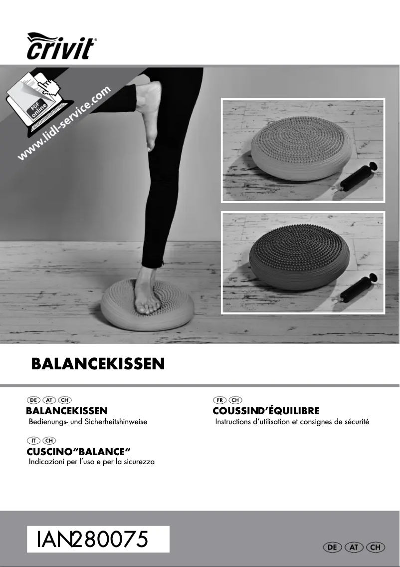 Page 1 de la notice Manuel utilisateur Crivit HG00103A