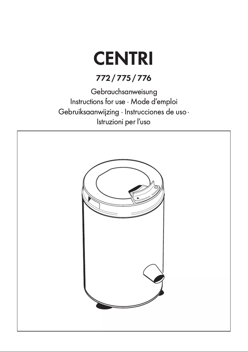 Page n°1 - Manuel utilisateur Thomas 776SEK Inox