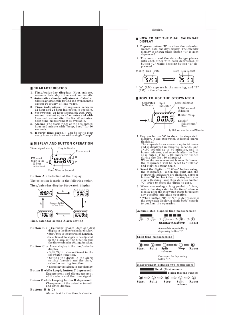 Image de la première page du manuel de l'appareil W207