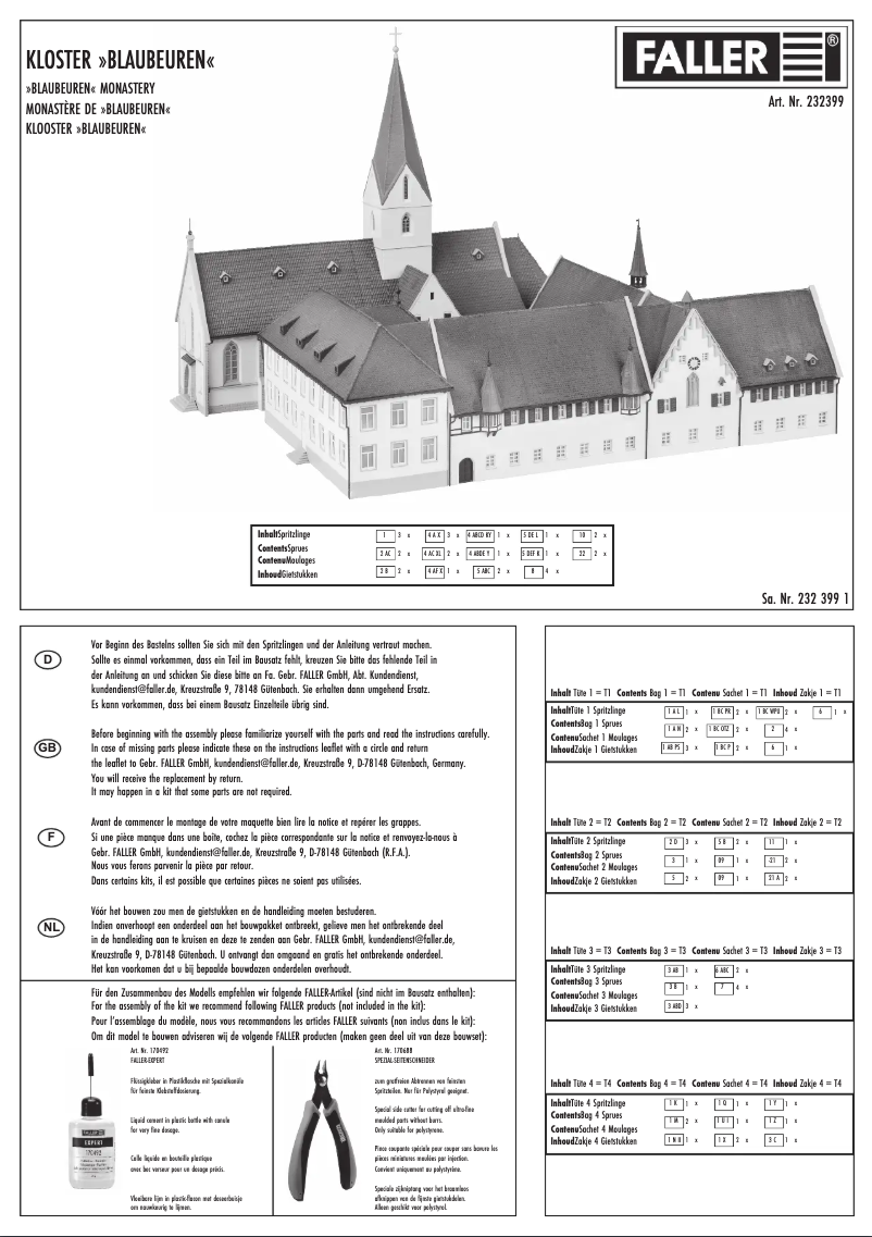 Page n°1 - Manuel utilisateur Faller 232399