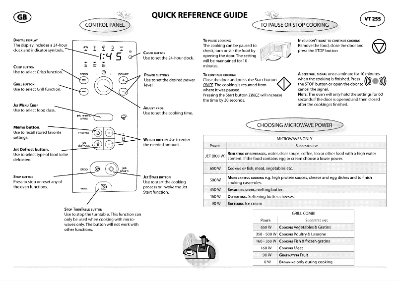 Imagen de la primera página del manual del dispositivo VT 255