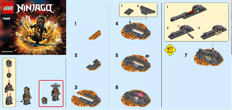 Page 1 de la notice Manuel utilisateur Lego Ninjago 70685