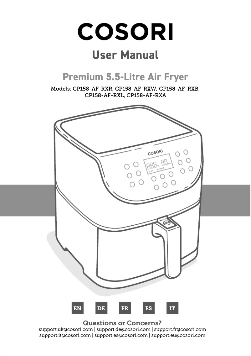 Page n°1 - Manuel utilisateur Cosori CP158