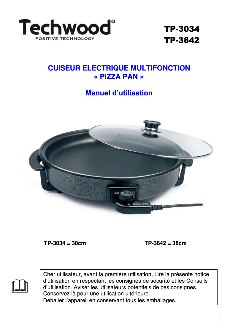 Image de la première page du manuel de l'appareil TP-3034