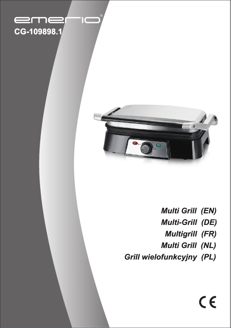 Page n°1 - Manuel utilisateur Emerio CG-109898.1