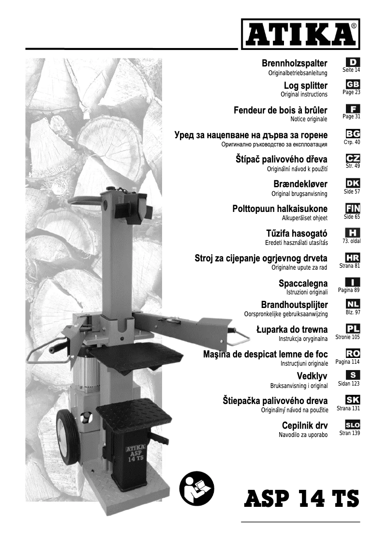 Page 1 de la notice Manuel utilisateur ATIKA ASP 14 TS