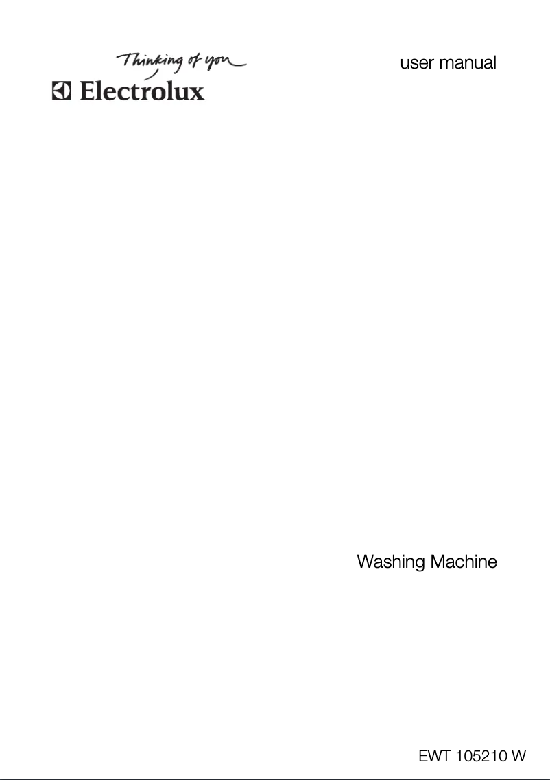 Page n°1 - Manuel utilisateur Electrolux EWT 105210