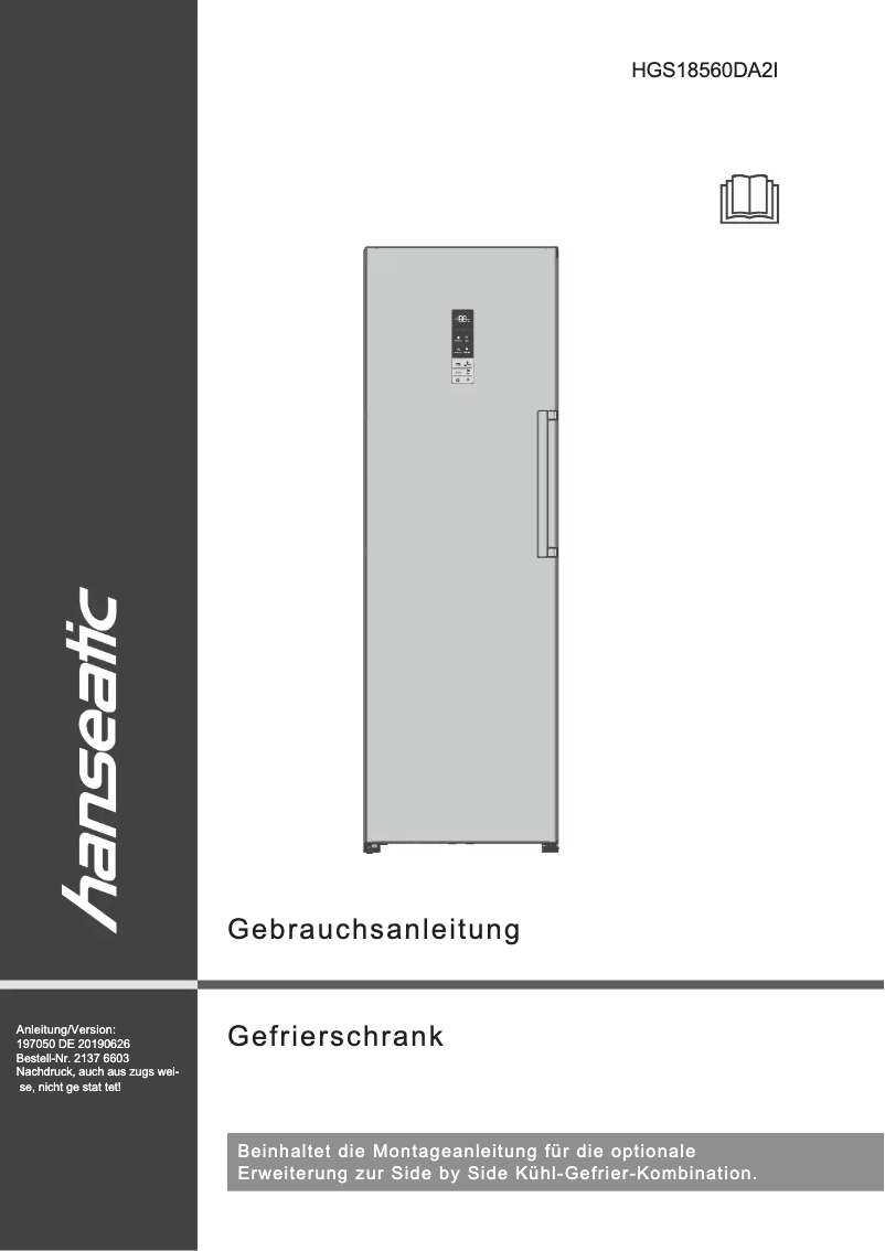 Page 1 de la notice Manuel utilisateur Hanseatic HGS18560DA2I