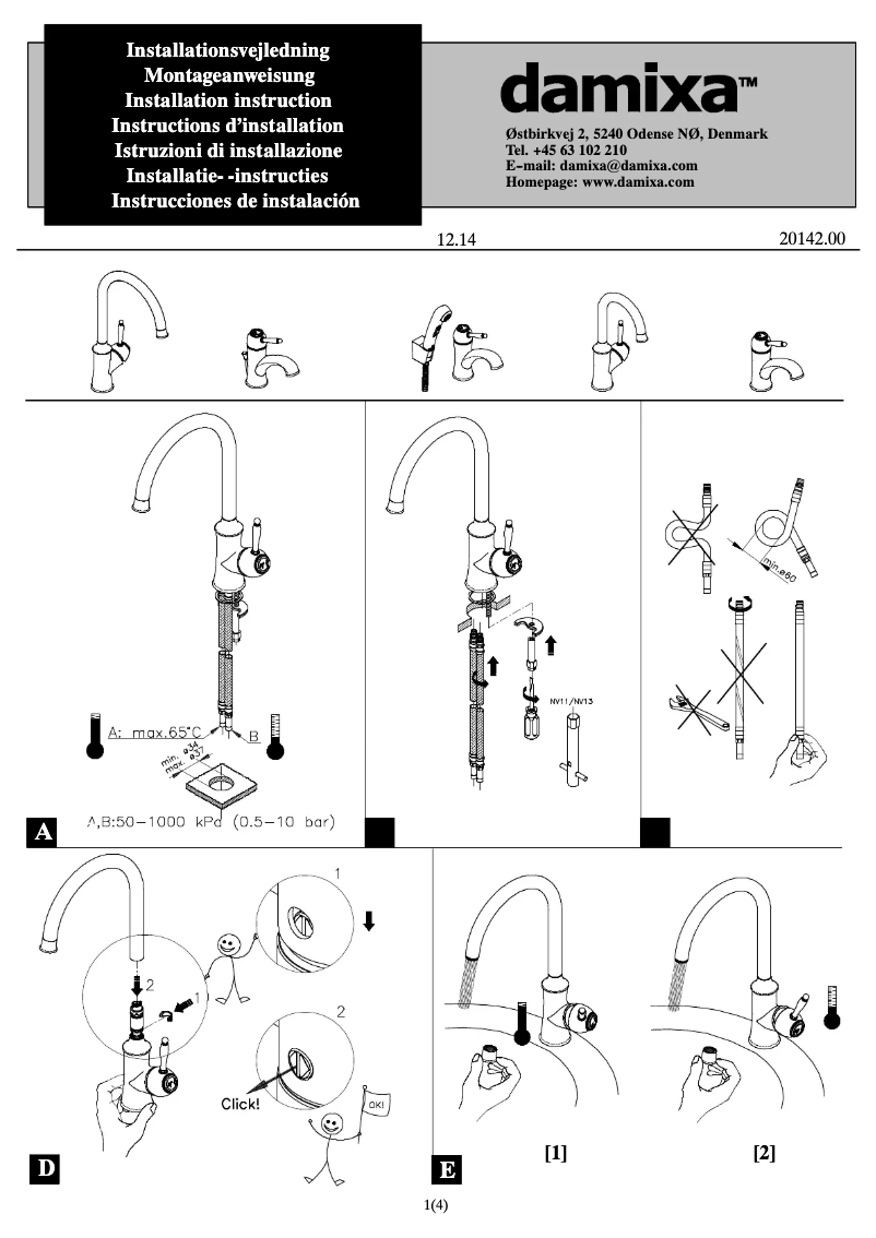 Page n°1 - Manuel utilisateur Damixa 3706980
