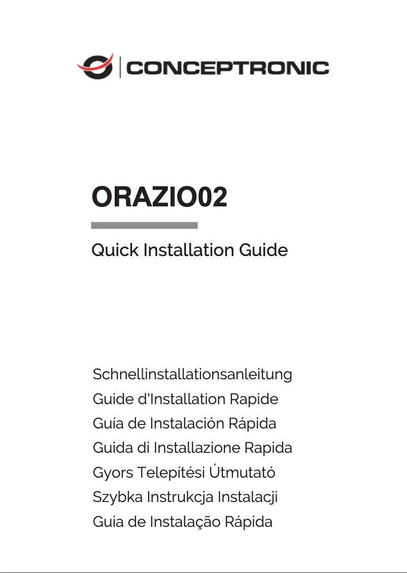 Page n°1 - Manuel utilisateur Conceptronic ORAZIO02