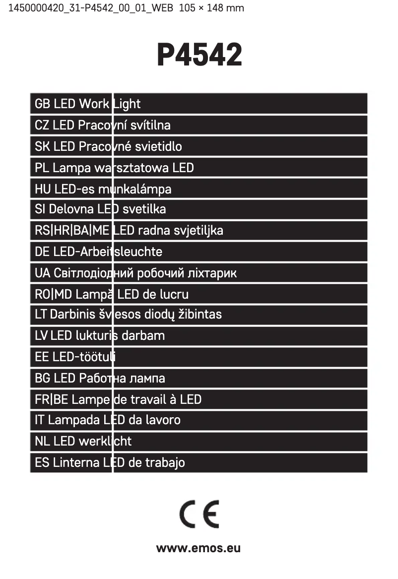 Page n°1 - Manuel utilisateur Emos P4542