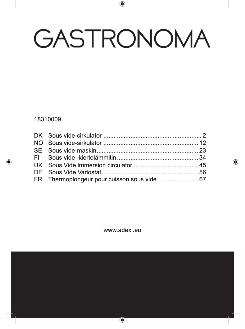 Imagen de la primera página del manual del dispositivo 18310009