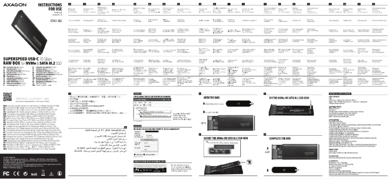 Page n°1 - Manuel utilisateur Axagon EEM2-SG2