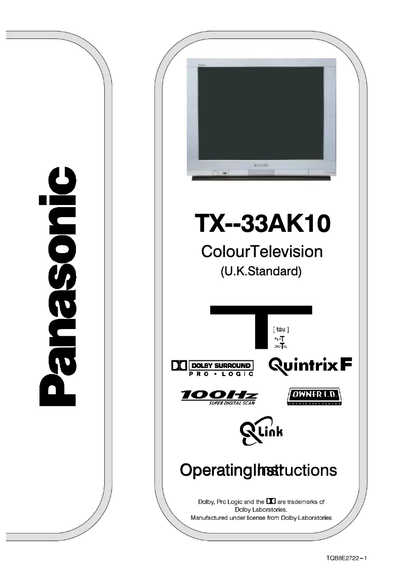 Imagen de la primera página del manual del dispositivo TX-33AK10