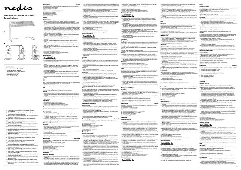 Page 1 de la notice Manuel utilisateur Nedis HTCO30FWT