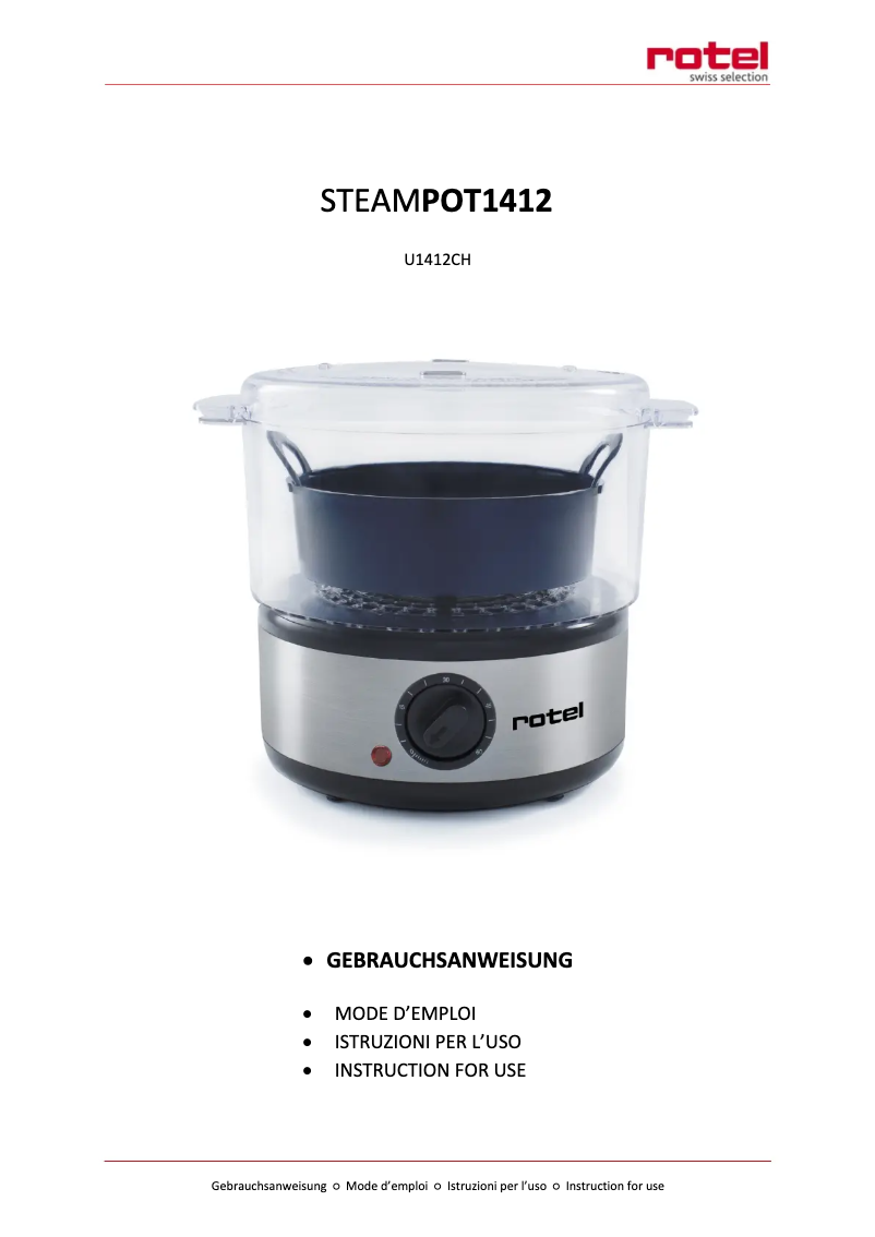 Page n°1 - Manuel utilisateur Rotel 1412