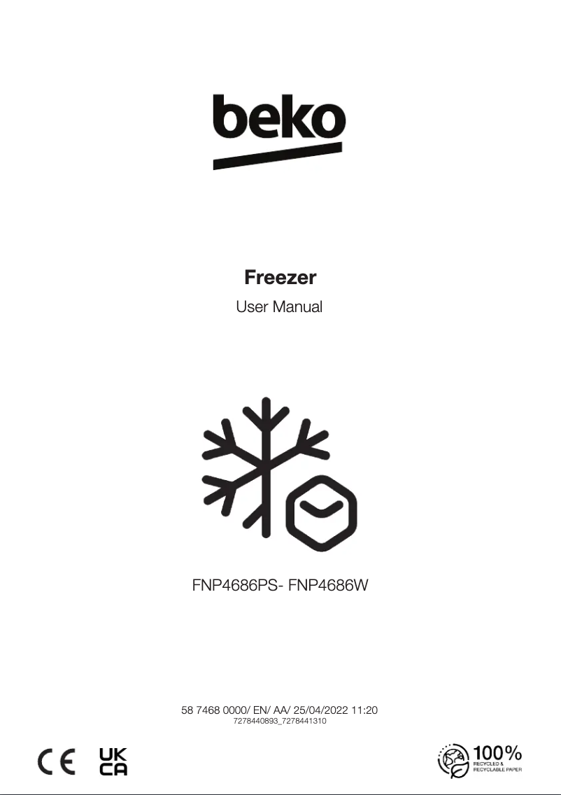 Image de la première page du manuel de l'appareil FNP4686W