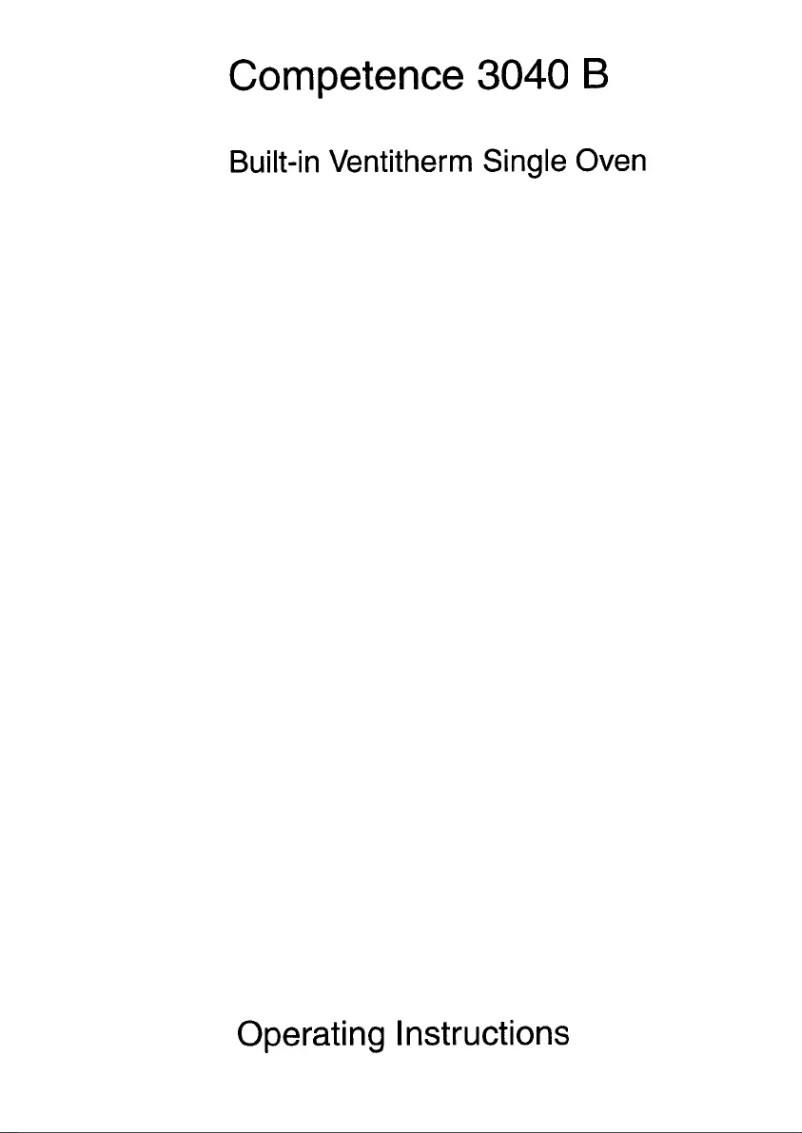 Página 1 del manual Manual de usuario AEG Competence 3040 B D