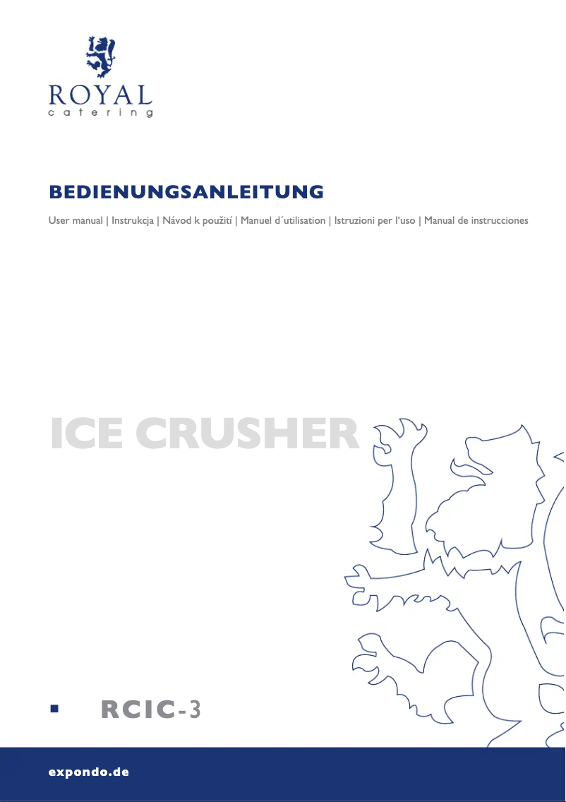 Page 1 de la notice Manuel utilisateur Royal Catering RCIC-3