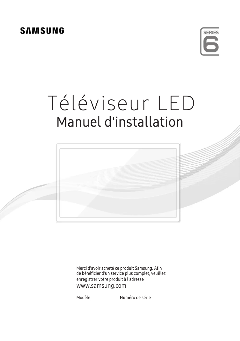 Page 1 de la notice Guide d'installation Samsung HG40EE694DK