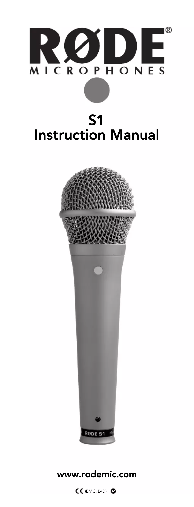 Page 1 de la notice Manuel utilisateur Røde S1