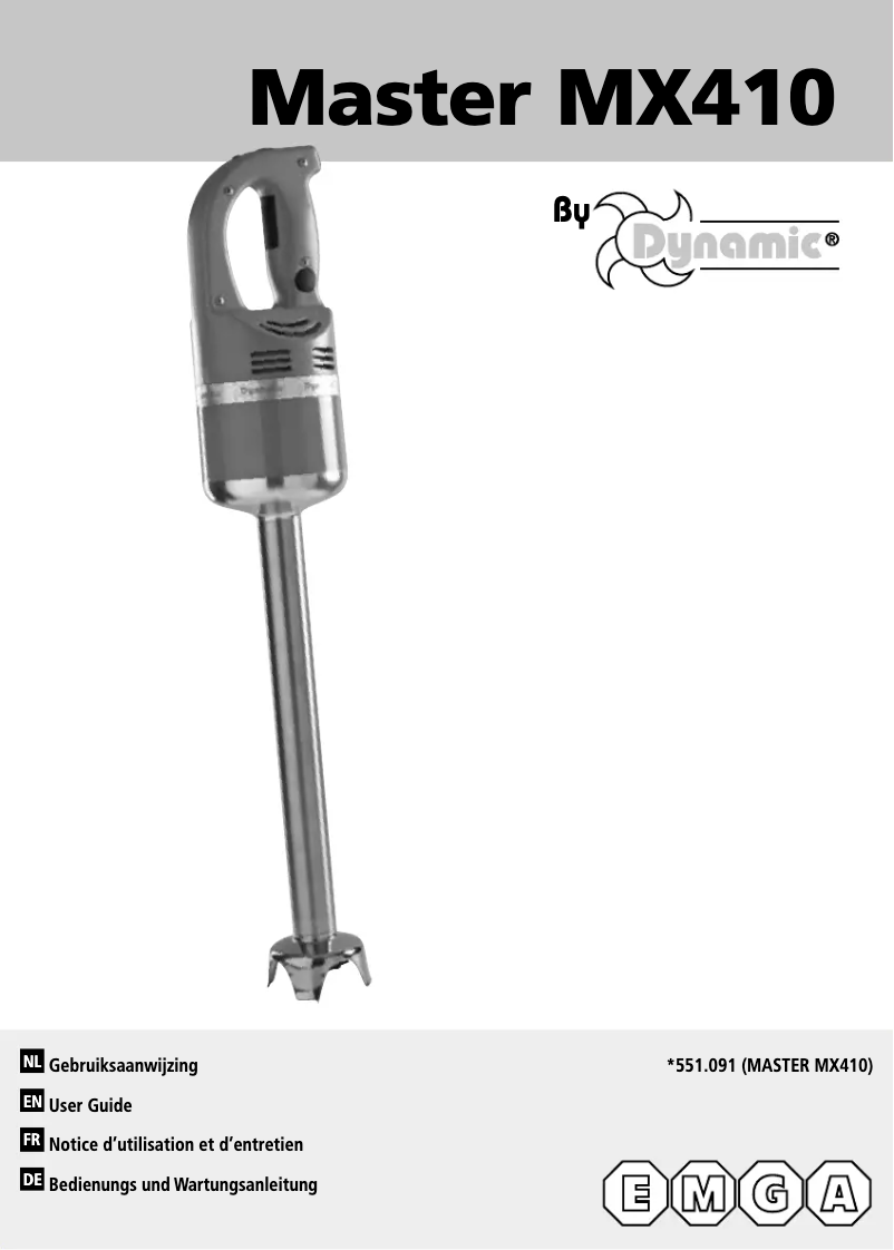 Image de la première page du manuel de l'appareil Master 551091