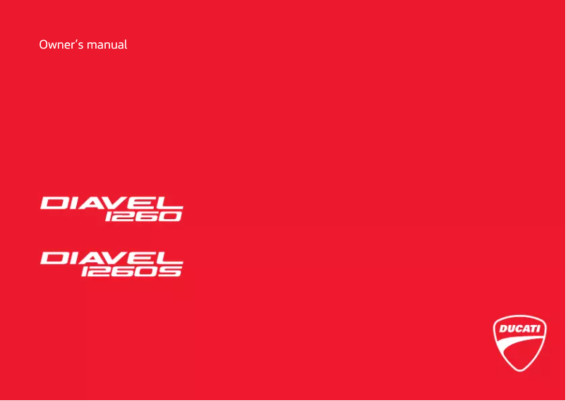 Image de la première page du manuel de l'appareil Diavel 1260 (2019)
