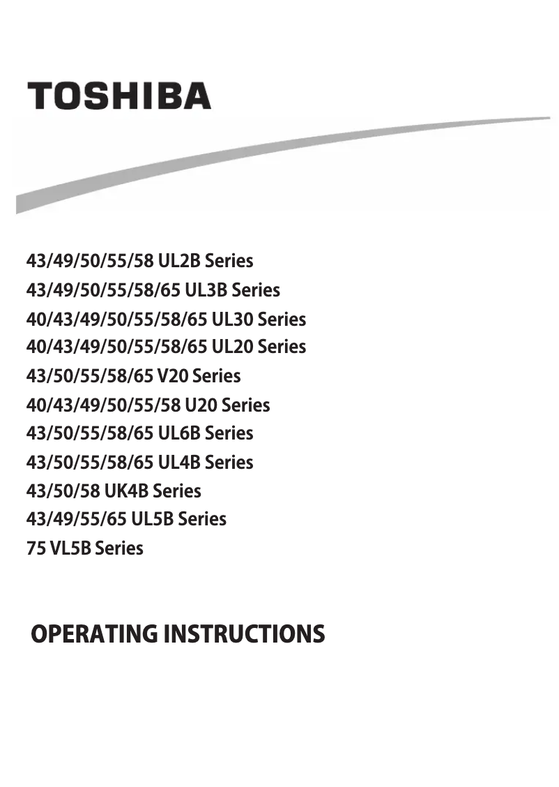 Page n°1 - Manuel utilisateur Toshiba 58UL2063DB
