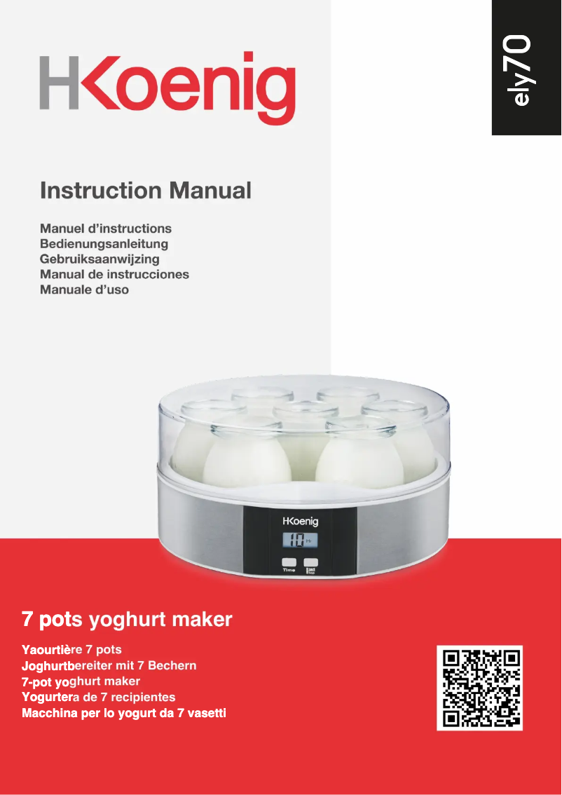 Page n°1 - Manuel utilisateur H.Koenig ELY70