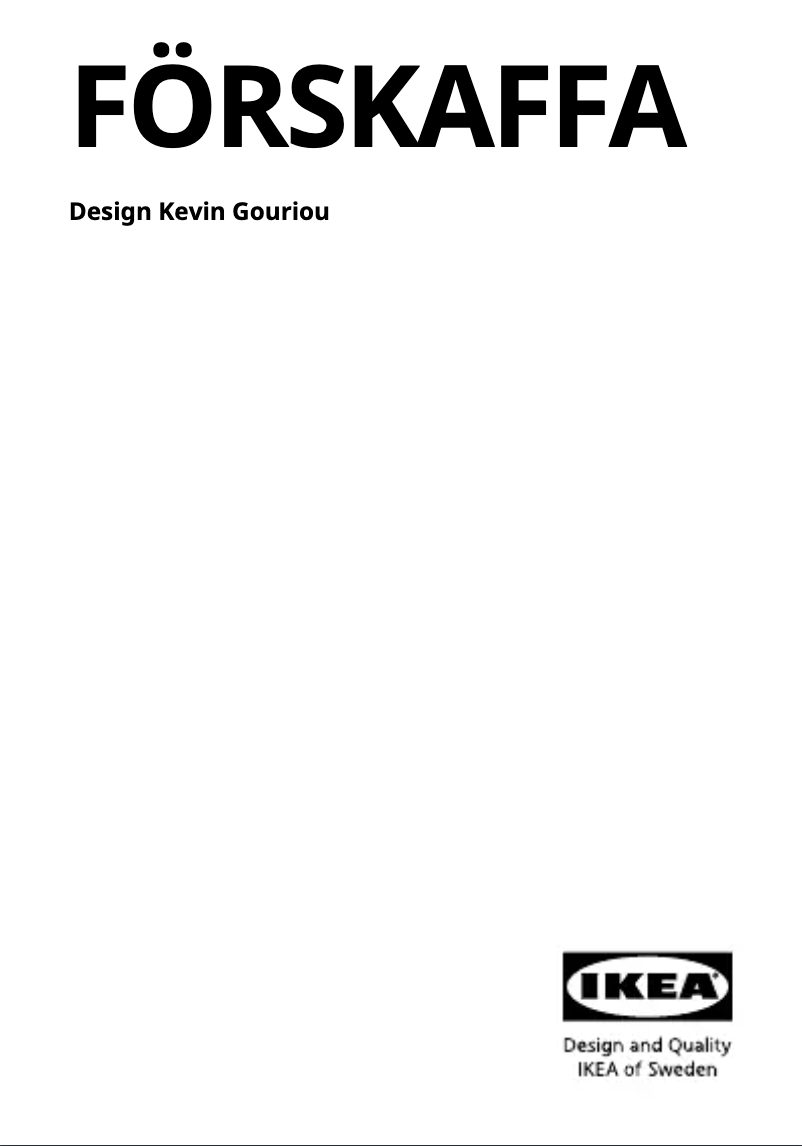Page 1 de la notice Manuel utilisateur Ikea FÖRSKAFFA 705.781.11