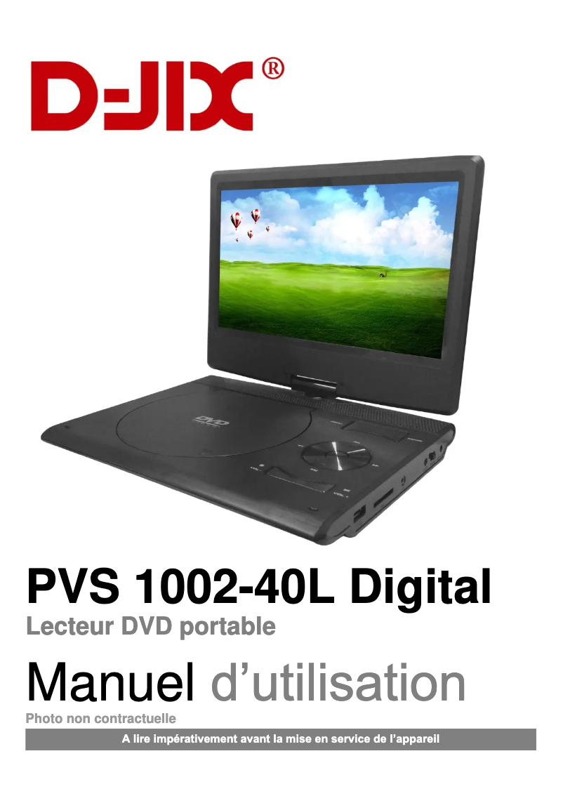 Page 1 de la notice Manuel utilisateur Logicom D-JIX PVS 1002-40LN