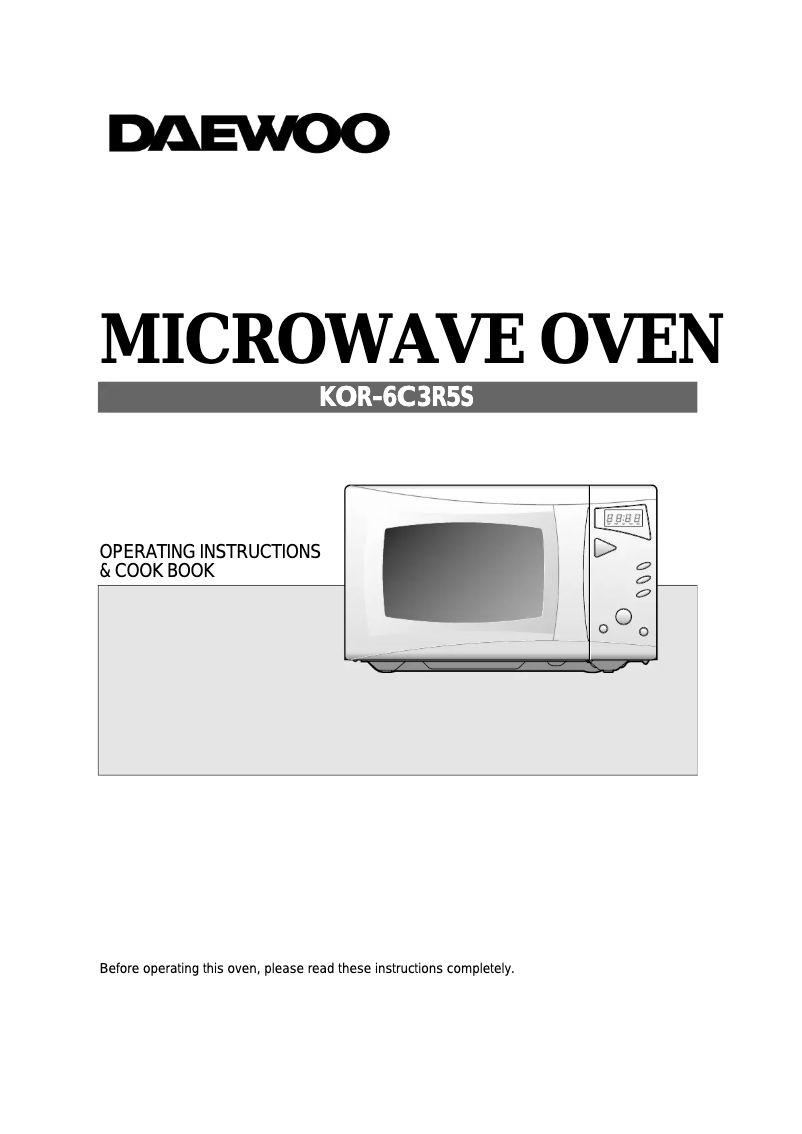 Image de la première page du manuel de l'appareil KOR-6C3R5S