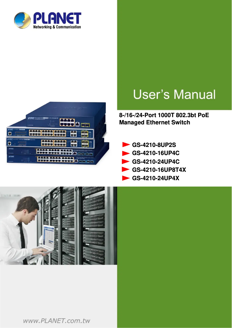 Page n°1 - Manuel utilisateur Planet GS-4210-24UP4C