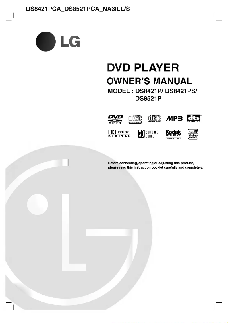 Page n°1 - Manuel utilisateur LG DS8421P