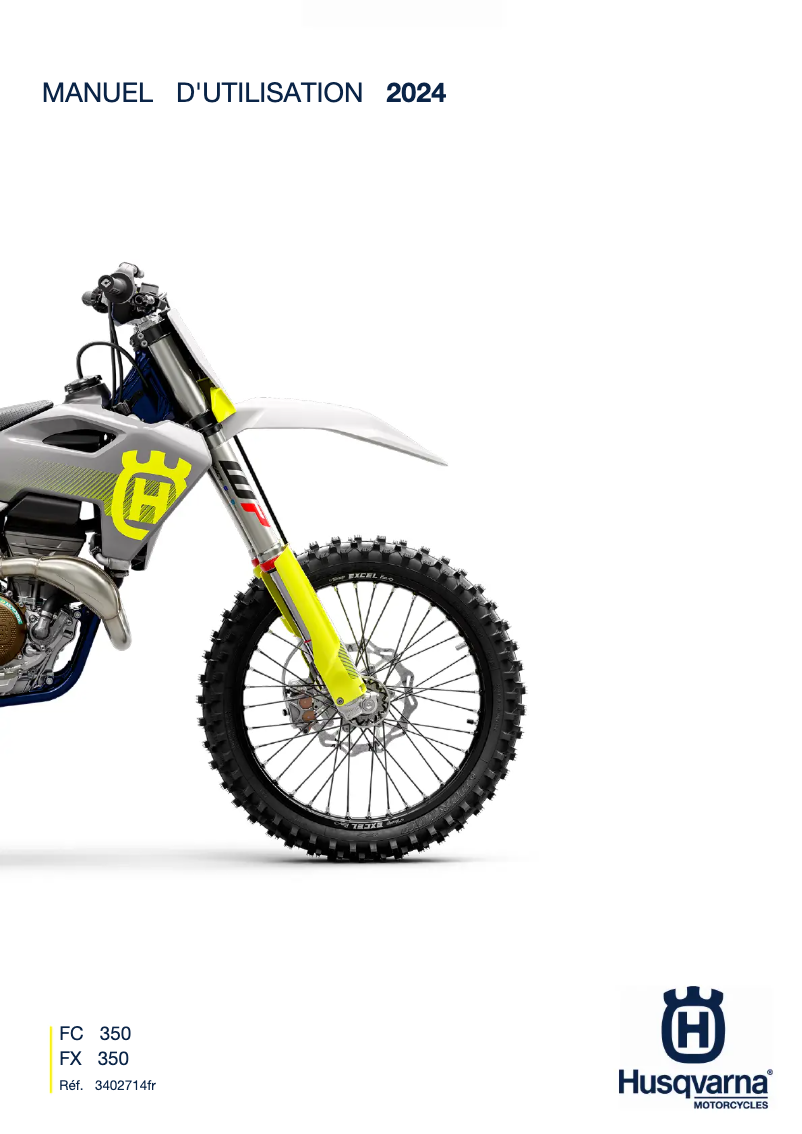 Page n°1 - Manuel utilisateur Husqvarna FC 350 (2024)