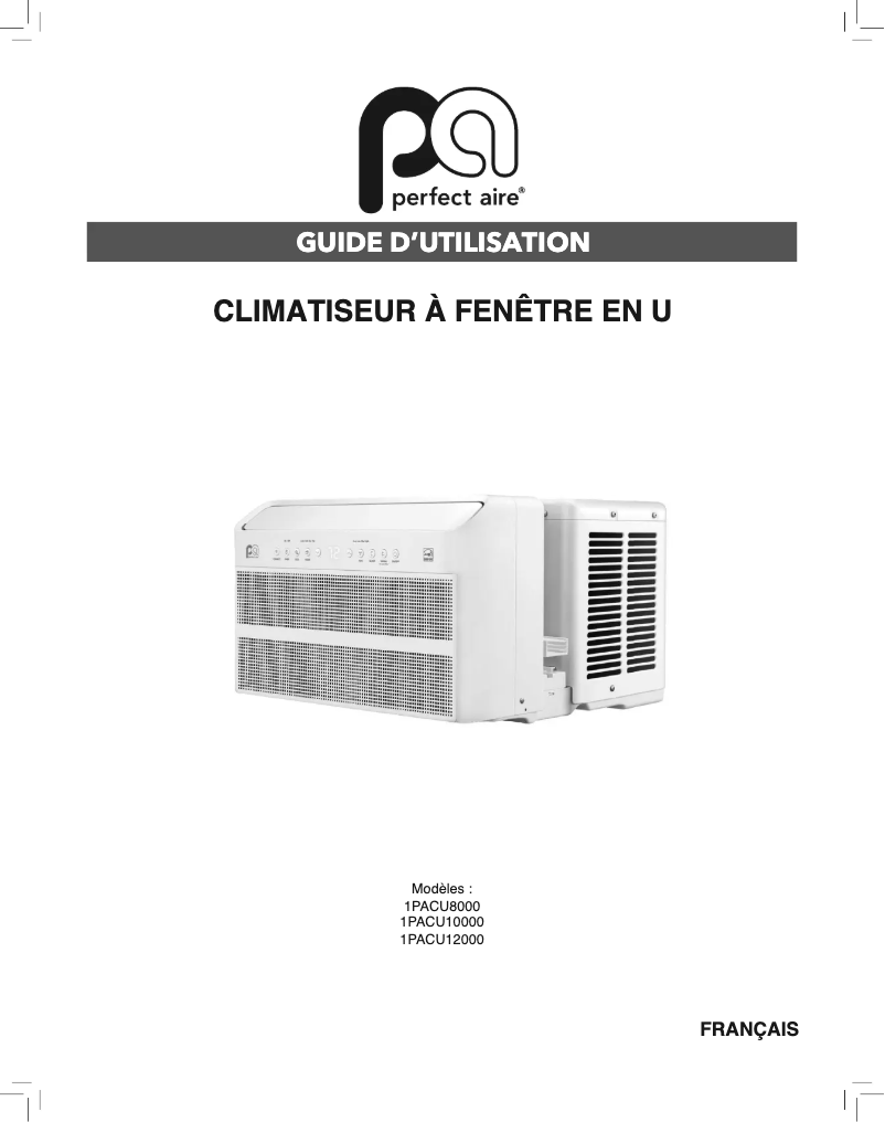 Image de la première page du manuel de l'appareil 1PACU8000