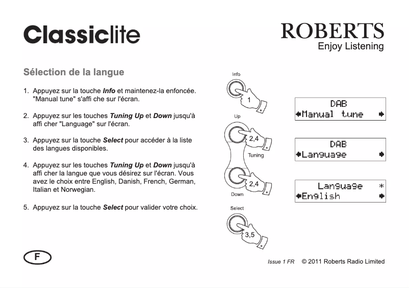 Página 1 del manual Manual de usuario Roberts ClassicLite
