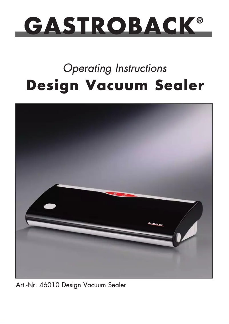 Image de la première page du manuel de l'appareil 46010