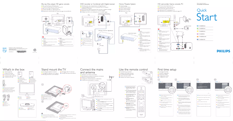 Página 1 del manual Guía de inicio rápido Philips 22PFL3403D