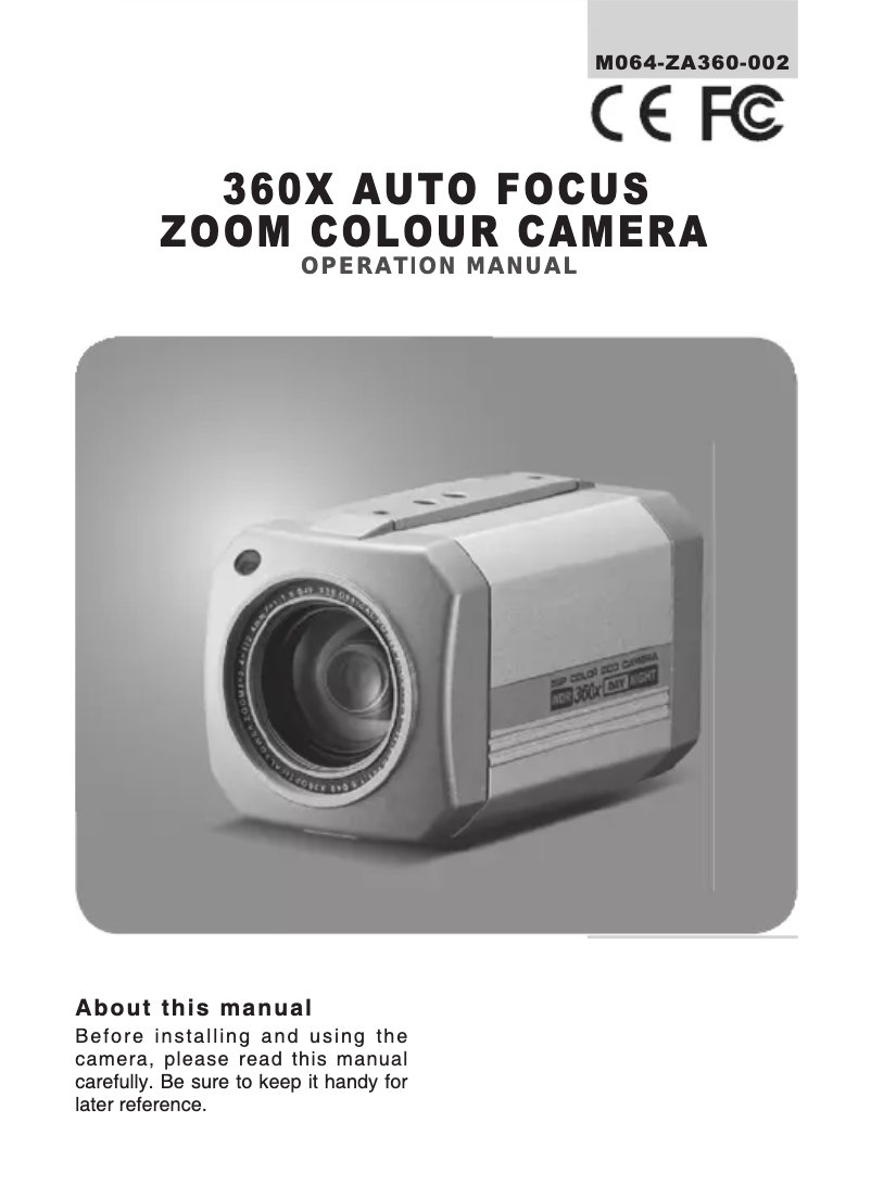 Page n°1 - Manuel utilisateur KT&C KPC-ZA360WN