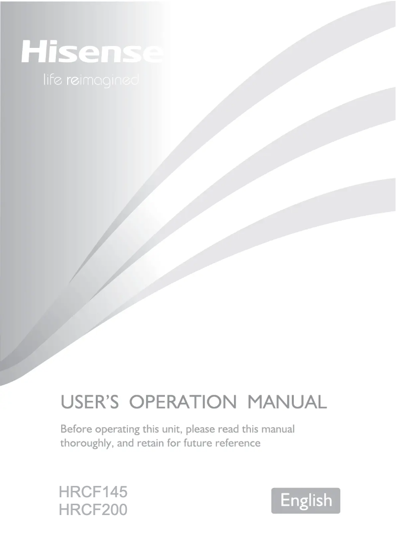 Page n°1 - Manuel utilisateur Hisense HRCF200