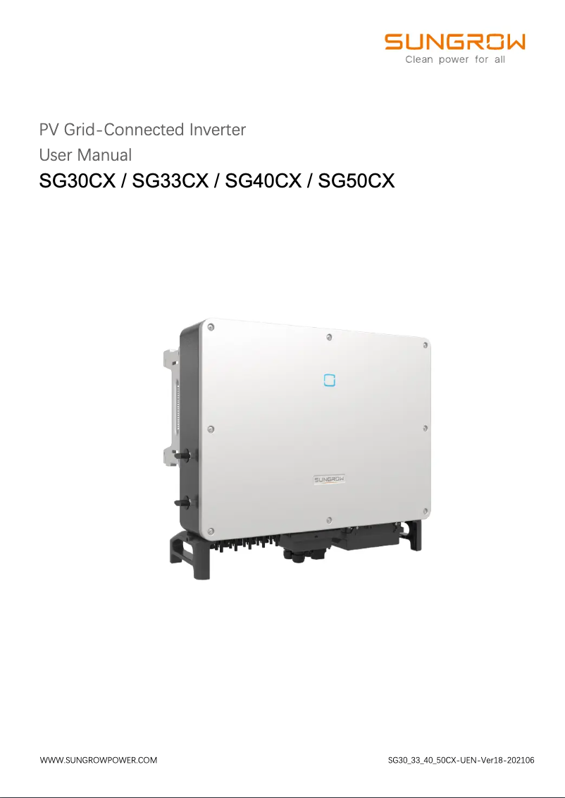 Image de la première page du manuel de l'appareil SG40CX