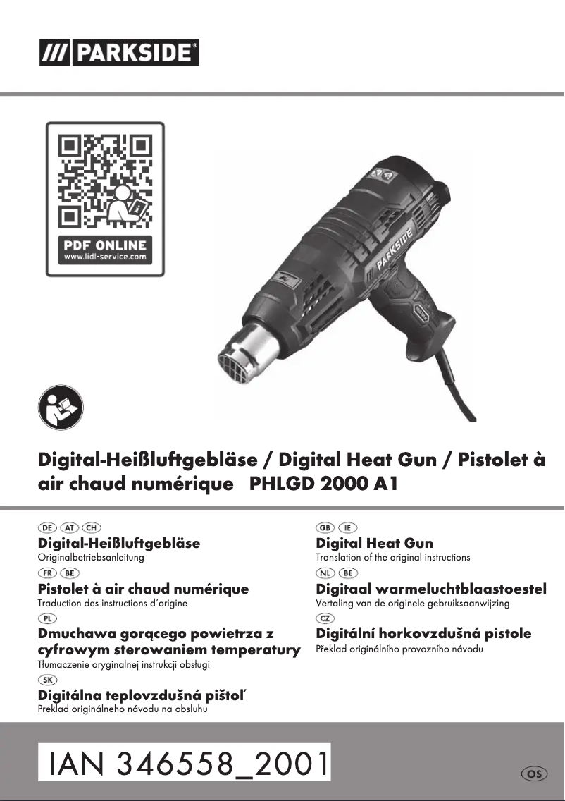 Page n°1 - Manuel utilisateur Parkside PHLGD 2000 A1